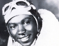 Portrait of Robert M. Glass Cadet Glass in his Tuskegee Airmen Flight Training flight gear. Paper, H 17.5 cm, L 11 cm Tuskegee Airmen National Historic Site 